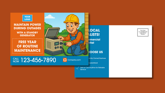 Electric Generator Install Postcard