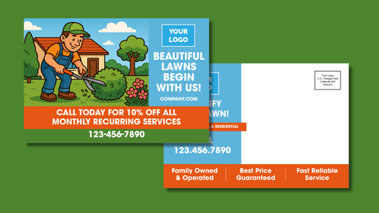 Monthly Recurring Lawn Care Postcard