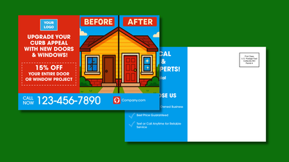 Window and Door Install Postcard