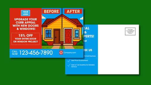 Window and Door Install Postcard