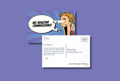 Comic Postcards - No Realtor Commissions