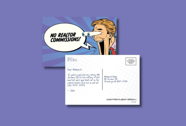 Comic Postcards - No Realtor Commissions