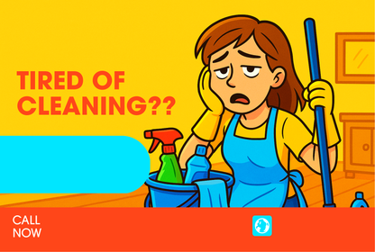 Tired of Cleaning Postcard