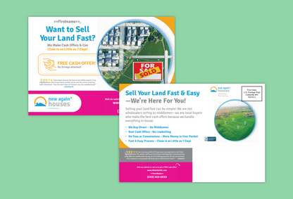 Sell Your Land Fast Postcard 4x6