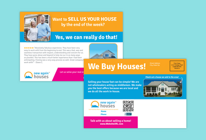 Sell Us Your House Postcard 4x6