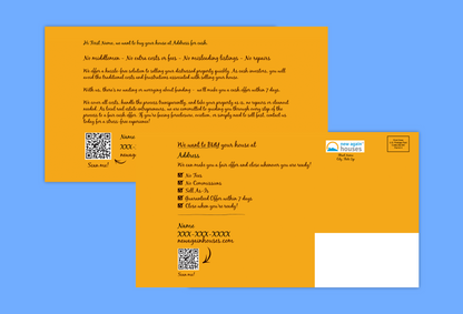 "Handwritten" Postcard 11x6