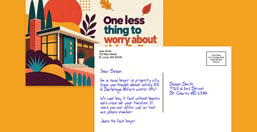 One Less Thing to Worry About This Fall Postcard