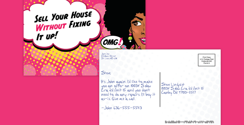 Comic Postcards - Sell Your House without Fixing