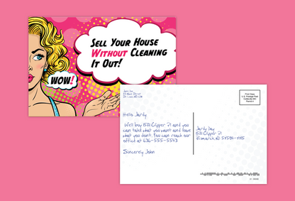 Comic Postcards - Sell Your House without Cleaning