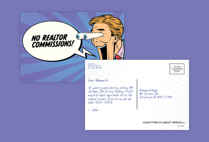 Comic Postcards - No Realtor Commissions