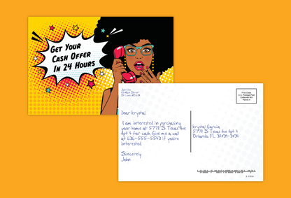 Comic Postcards - Get Your Cash Offer