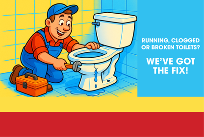 Toilet Repairs and Install Postcard