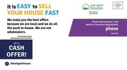 Sell Your House Fast Postcard 11x6
