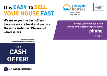 Sell Your House Fast Postcard 8.5x6