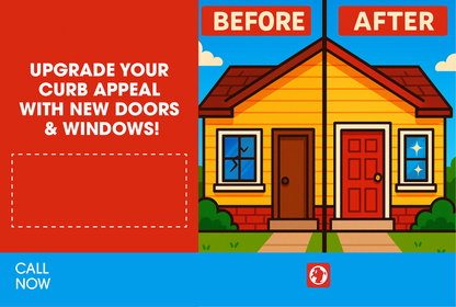 Window and Door Install Postcard
